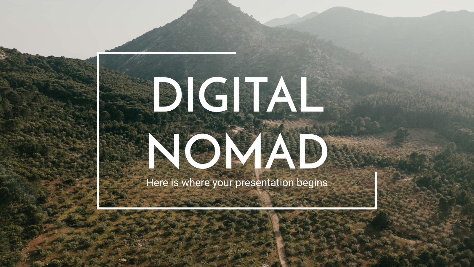 Digital Nomad 和PowerPoint模板